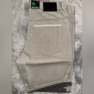 Kayden K White Denim Relaxed Fit Jean Shorts - NWT Size 36